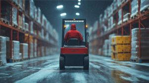 Operação logística de carga refrigerada em centro de distribuição, destacando a importância do monitoramento da cadeia do frio para preservar produtos sensíveis à temperatura.